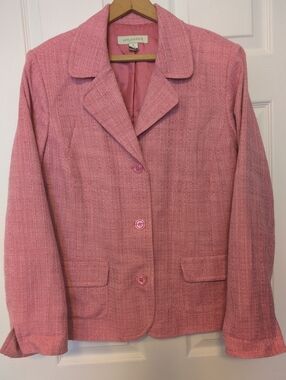 Appleseed's Pink Tweed Single-Breasted Women's Blazer